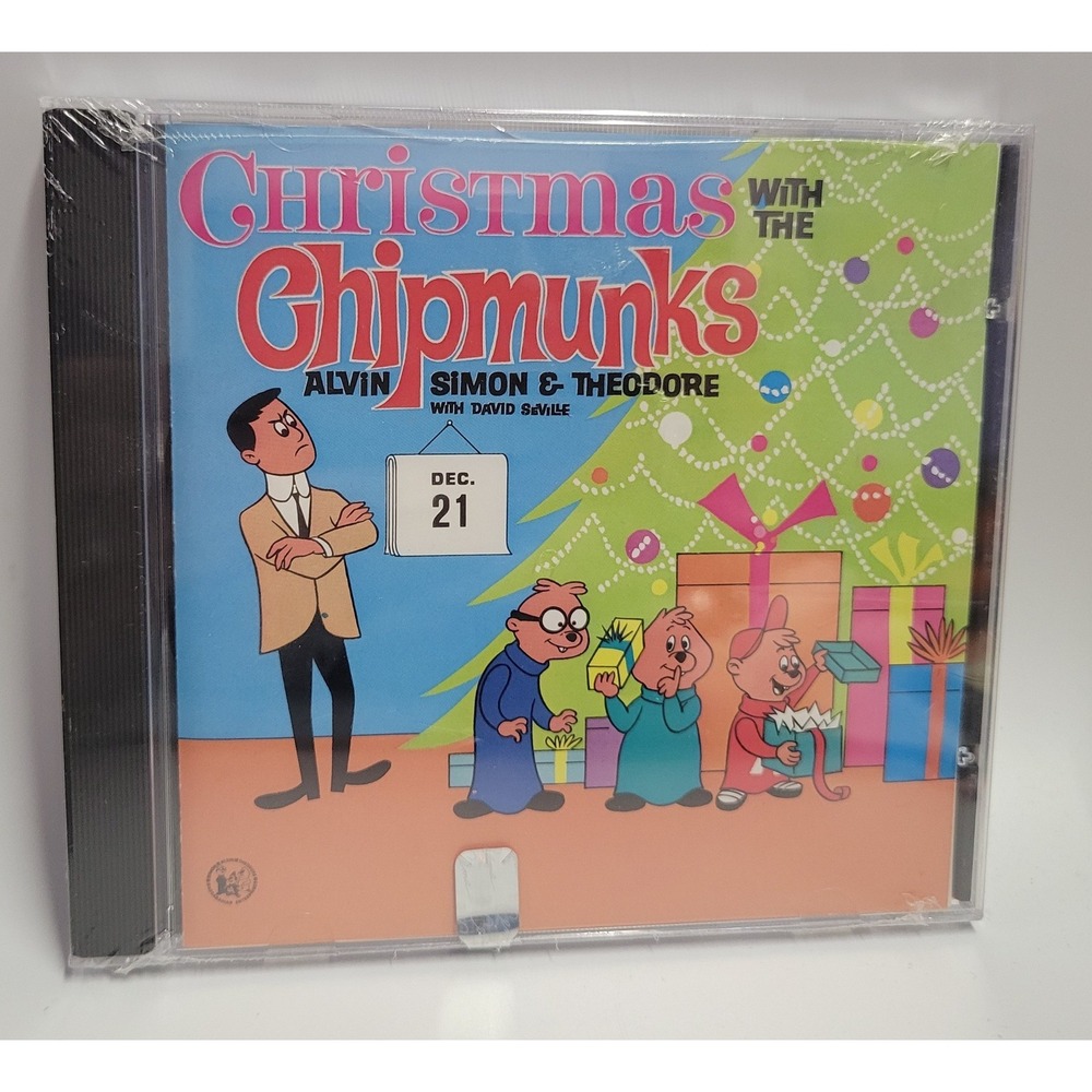 Vtg Christmas with the Chipmunks CD Alvin Simon Theodore New Sealed CDP7 48378 2